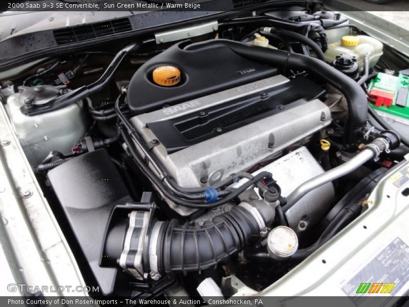 Sun Green Metallic / Warm Beige 2000 Saab 9-3 SE Convertible