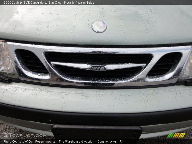 Sun Green Metallic / Warm Beige 2000 Saab 9-3 SE Convertible