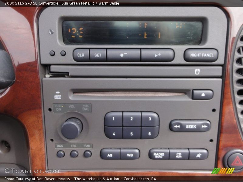 Sun Green Metallic / Warm Beige 2000 Saab 9-3 SE Convertible