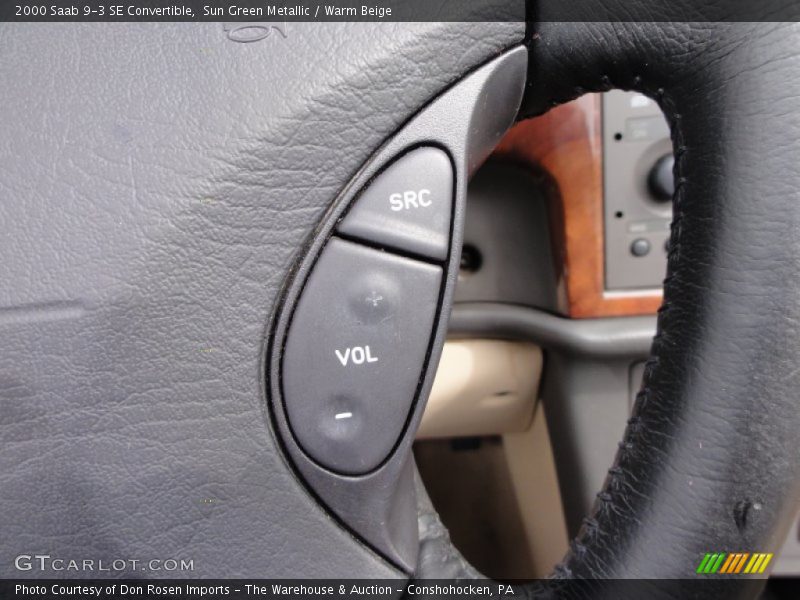 Sun Green Metallic / Warm Beige 2000 Saab 9-3 SE Convertible