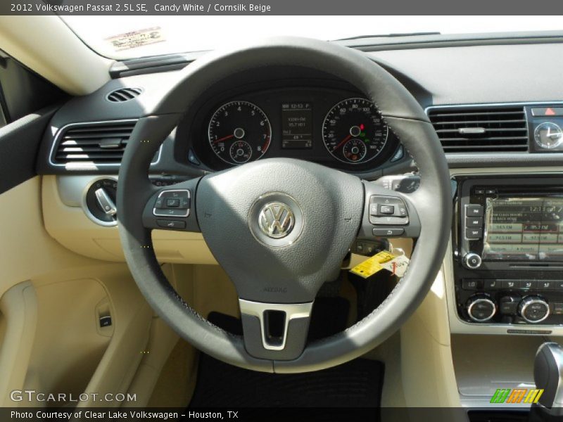 Candy White / Cornsilk Beige 2012 Volkswagen Passat 2.5L SE