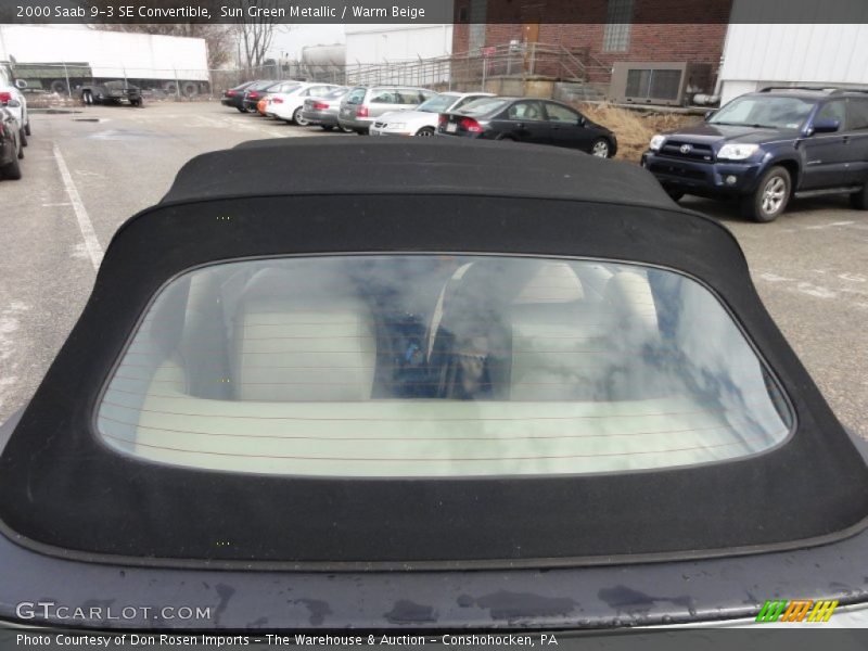 Sun Green Metallic / Warm Beige 2000 Saab 9-3 SE Convertible