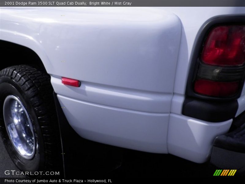 Bright White / Mist Gray 2001 Dodge Ram 3500 SLT Quad Cab Dually