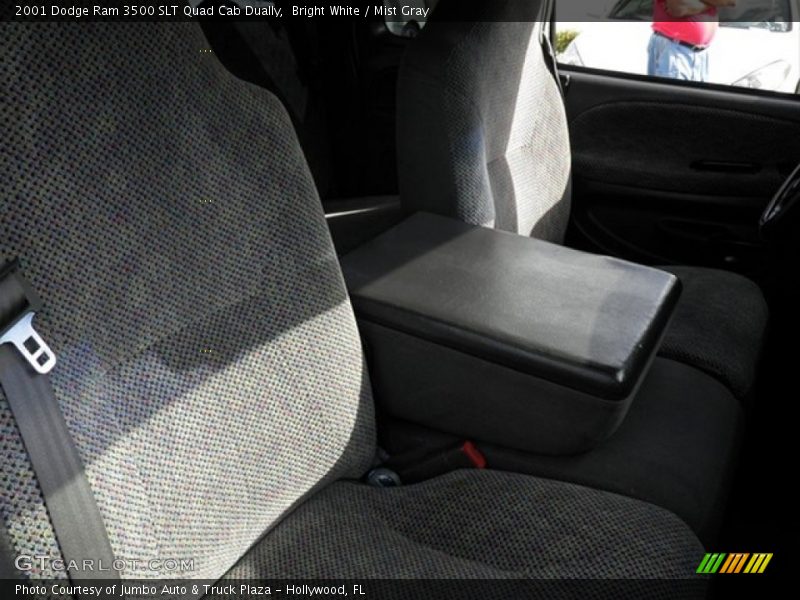 Bright White / Mist Gray 2001 Dodge Ram 3500 SLT Quad Cab Dually
