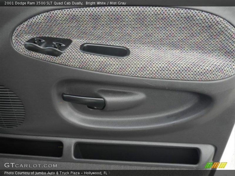 Bright White / Mist Gray 2001 Dodge Ram 3500 SLT Quad Cab Dually