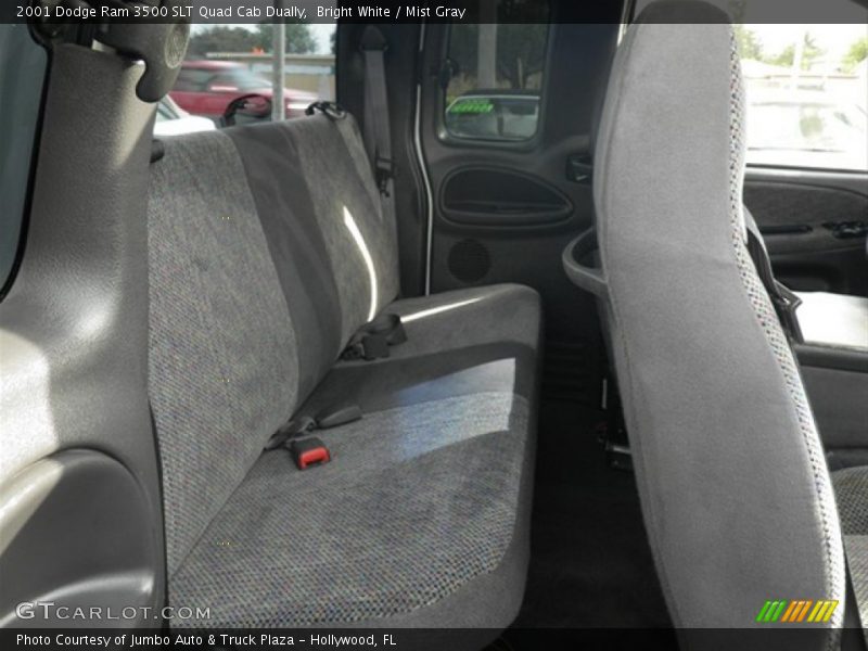 Bright White / Mist Gray 2001 Dodge Ram 3500 SLT Quad Cab Dually
