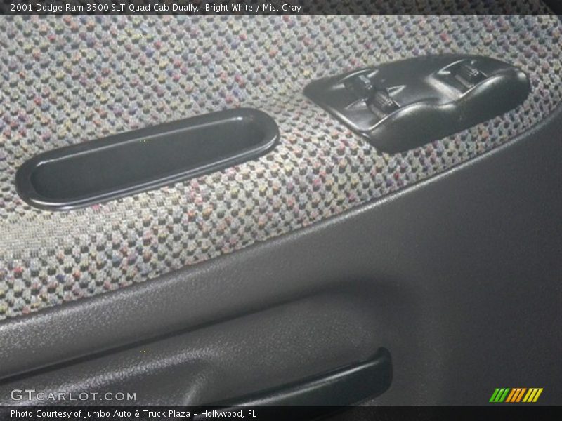 Bright White / Mist Gray 2001 Dodge Ram 3500 SLT Quad Cab Dually