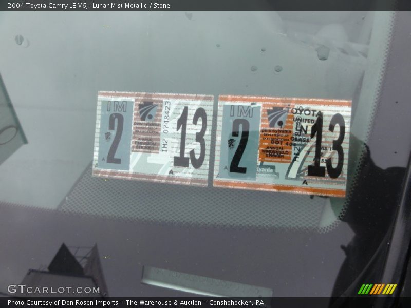 Lunar Mist Metallic / Stone 2004 Toyota Camry LE V6