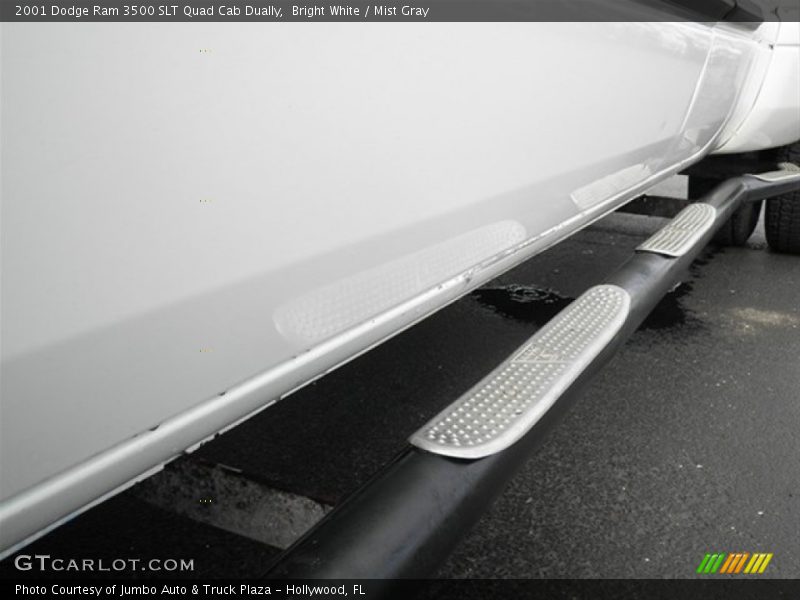 Bright White / Mist Gray 2001 Dodge Ram 3500 SLT Quad Cab Dually
