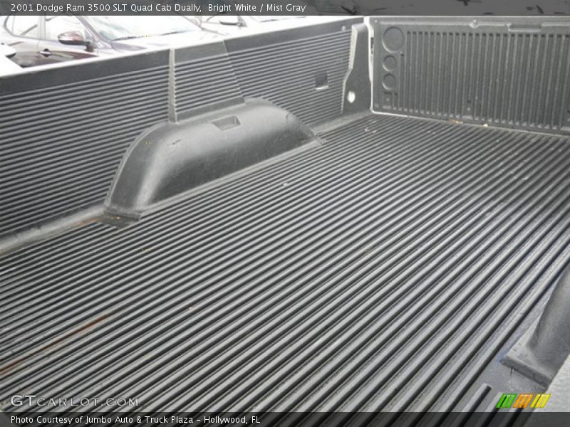 Bright White / Mist Gray 2001 Dodge Ram 3500 SLT Quad Cab Dually