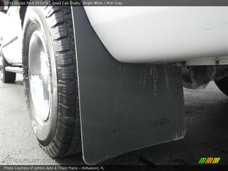 Bright White / Mist Gray 2001 Dodge Ram 3500 SLT Quad Cab Dually