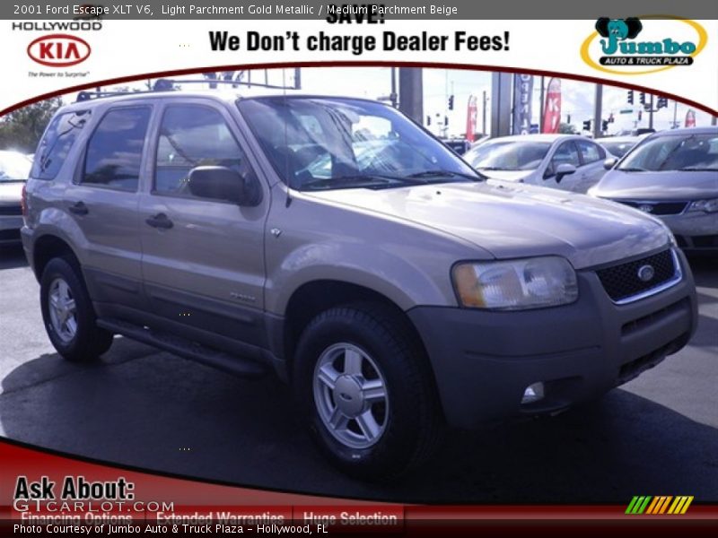 Light Parchment Gold Metallic / Medium Parchment Beige 2001 Ford Escape XLT V6