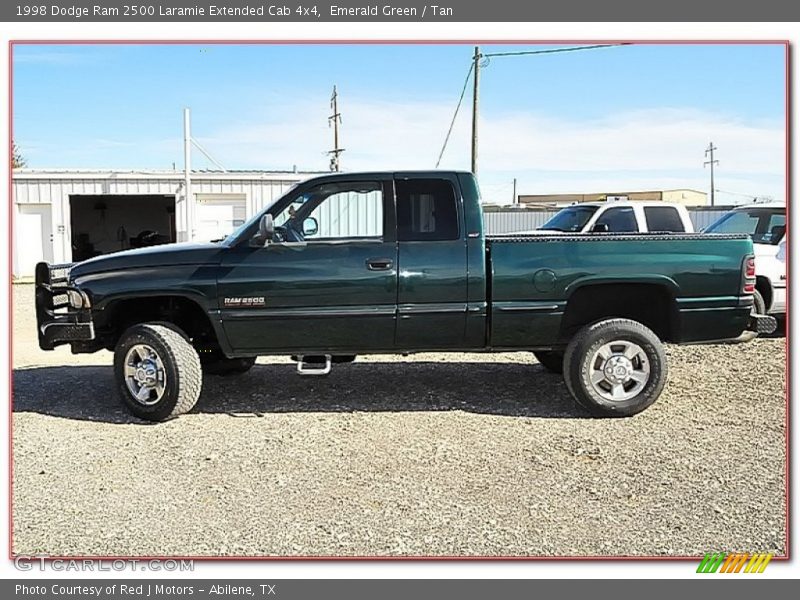 Emerald Green / Tan 1998 Dodge Ram 2500 Laramie Extended Cab 4x4