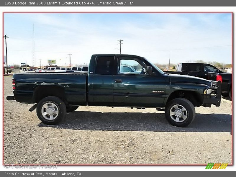 Emerald Green / Tan 1998 Dodge Ram 2500 Laramie Extended Cab 4x4