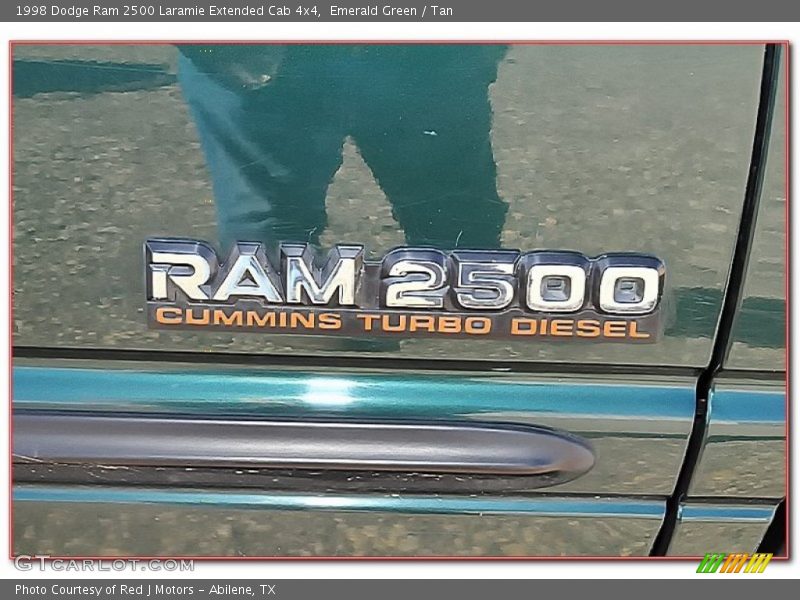 Emerald Green / Tan 1998 Dodge Ram 2500 Laramie Extended Cab 4x4