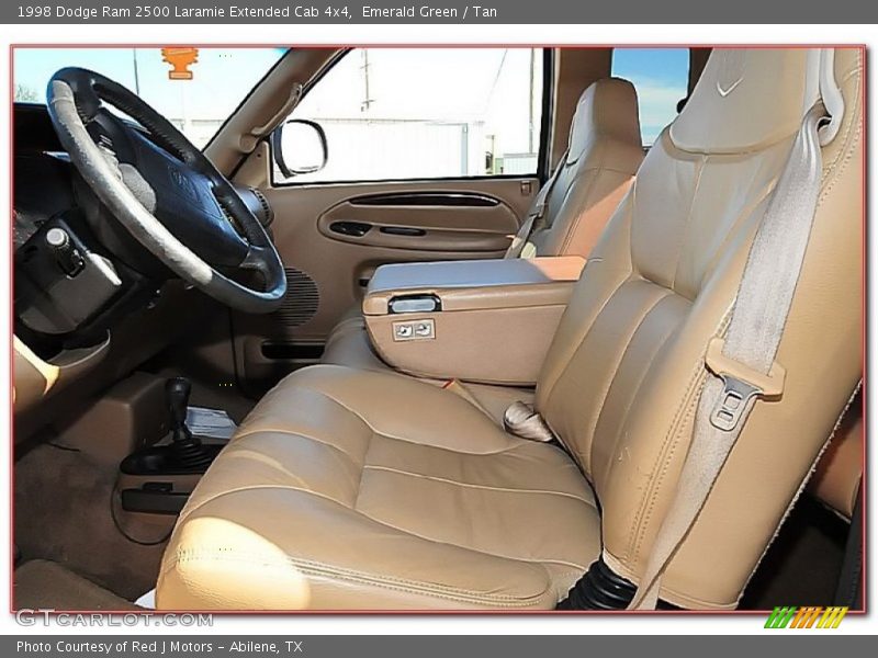 Emerald Green / Tan 1998 Dodge Ram 2500 Laramie Extended Cab 4x4