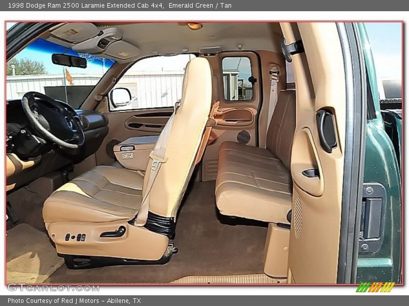 Emerald Green / Tan 1998 Dodge Ram 2500 Laramie Extended Cab 4x4