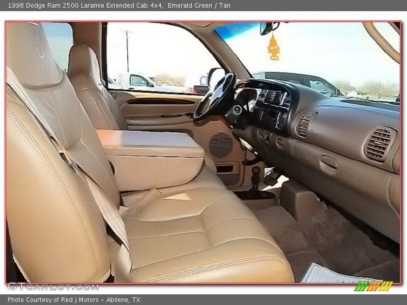 Emerald Green / Tan 1998 Dodge Ram 2500 Laramie Extended Cab 4x4