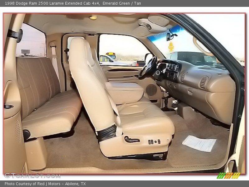 Emerald Green / Tan 1998 Dodge Ram 2500 Laramie Extended Cab 4x4