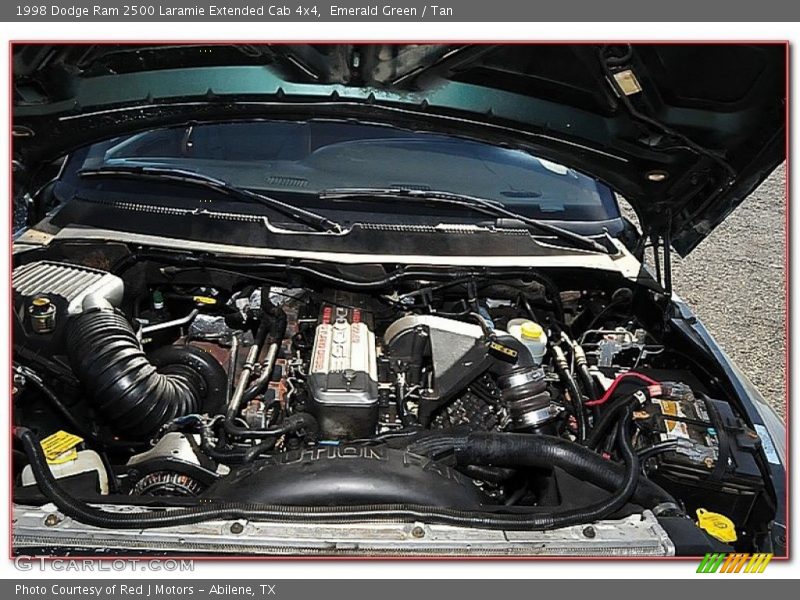 Emerald Green / Tan 1998 Dodge Ram 2500 Laramie Extended Cab 4x4