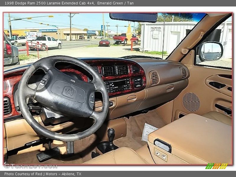 Emerald Green / Tan 1998 Dodge Ram 2500 Laramie Extended Cab 4x4