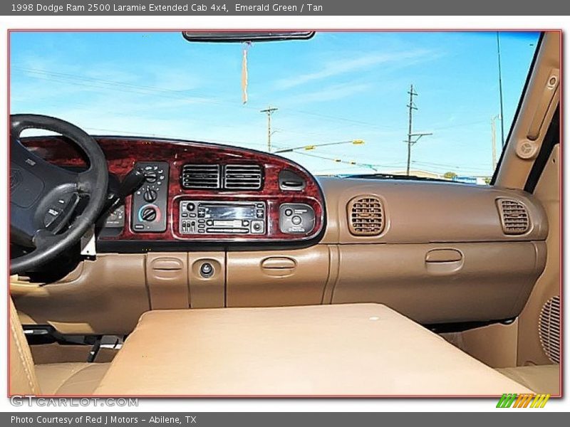 Emerald Green / Tan 1998 Dodge Ram 2500 Laramie Extended Cab 4x4