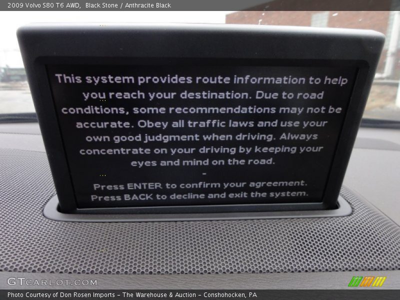 Black Stone / Anthracite Black 2009 Volvo S80 T6 AWD