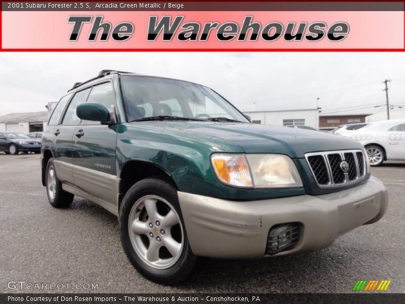Arcadia Green Metallic / Beige 2001 Subaru Forester 2.5 S
