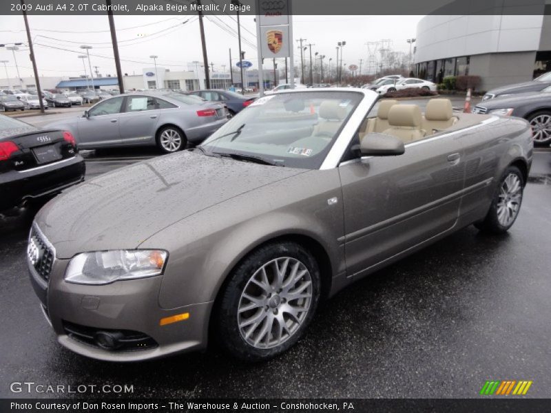 Alpaka Beige Metallic / Beige 2009 Audi A4 2.0T Cabriolet