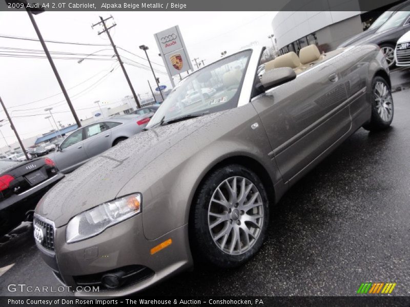 Alpaka Beige Metallic / Beige 2009 Audi A4 2.0T Cabriolet