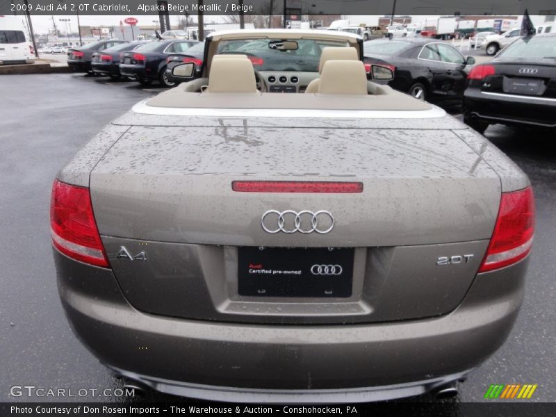 Alpaka Beige Metallic / Beige 2009 Audi A4 2.0T Cabriolet