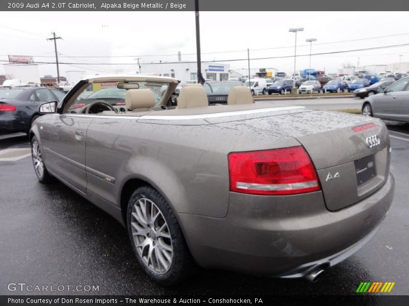 Alpaka Beige Metallic / Beige 2009 Audi A4 2.0T Cabriolet