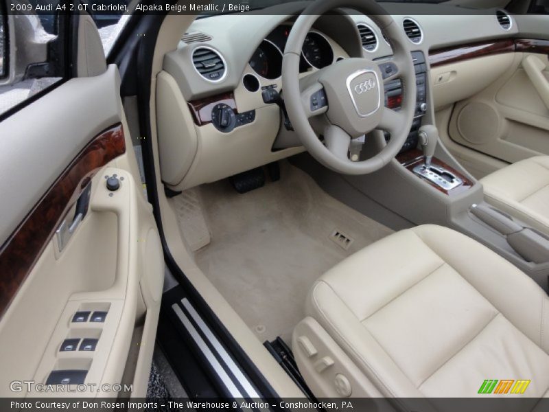 Alpaka Beige Metallic / Beige 2009 Audi A4 2.0T Cabriolet