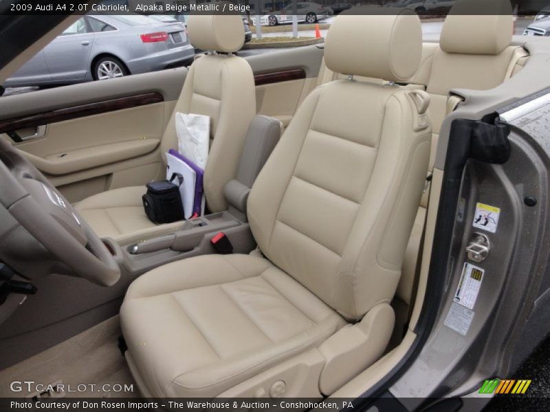 Alpaka Beige Metallic / Beige 2009 Audi A4 2.0T Cabriolet