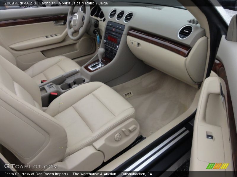 Alpaka Beige Metallic / Beige 2009 Audi A4 2.0T Cabriolet