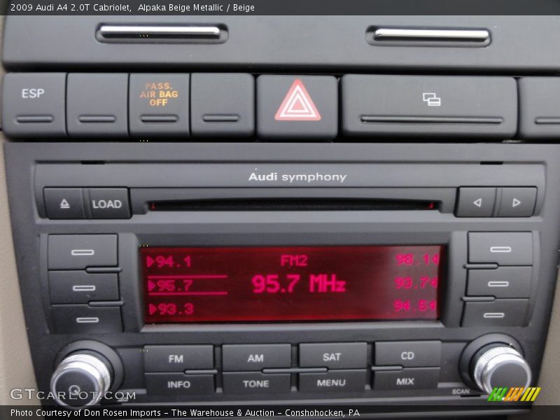 Alpaka Beige Metallic / Beige 2009 Audi A4 2.0T Cabriolet