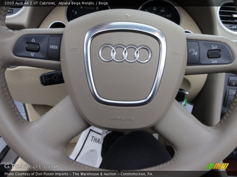 Alpaka Beige Metallic / Beige 2009 Audi A4 2.0T Cabriolet
