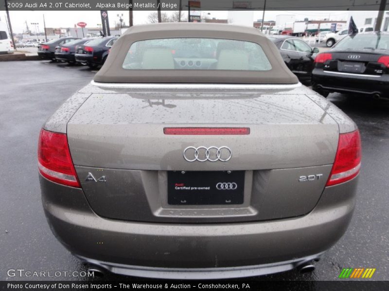 Alpaka Beige Metallic / Beige 2009 Audi A4 2.0T Cabriolet