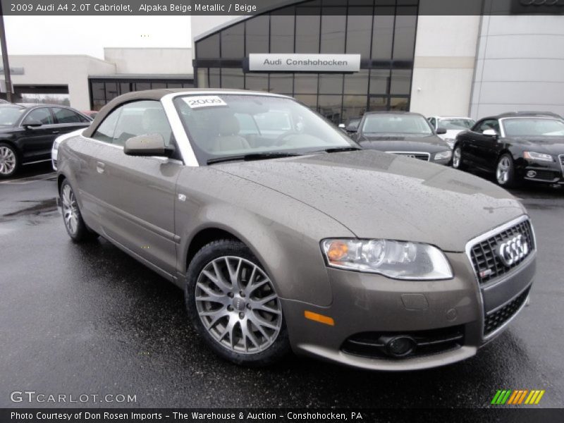 Alpaka Beige Metallic / Beige 2009 Audi A4 2.0T Cabriolet