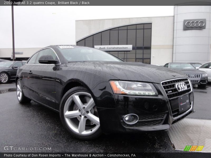 Brilliant Black / Black 2009 Audi A5 3.2 quattro Coupe