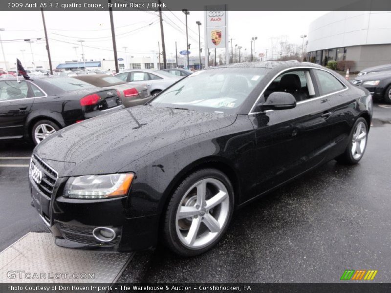 Brilliant Black / Black 2009 Audi A5 3.2 quattro Coupe