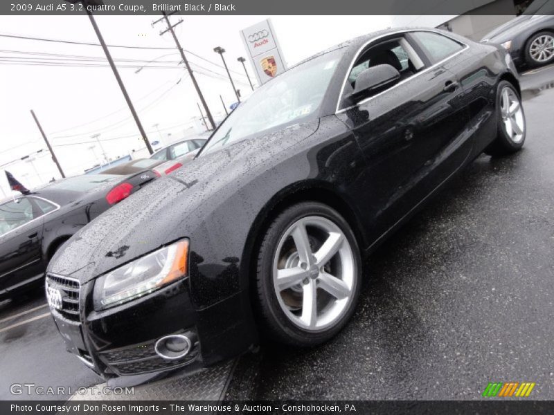 Brilliant Black / Black 2009 Audi A5 3.2 quattro Coupe