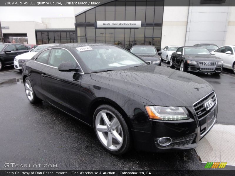 Brilliant Black / Black 2009 Audi A5 3.2 quattro Coupe