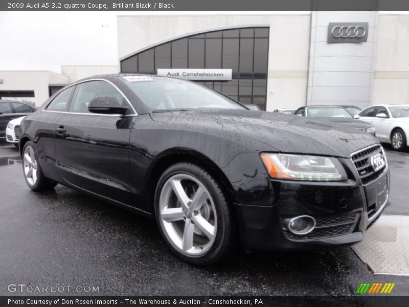 Brilliant Black / Black 2009 Audi A5 3.2 quattro Coupe