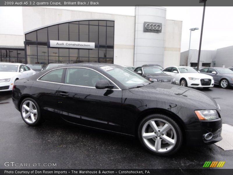 Brilliant Black / Black 2009 Audi A5 3.2 quattro Coupe