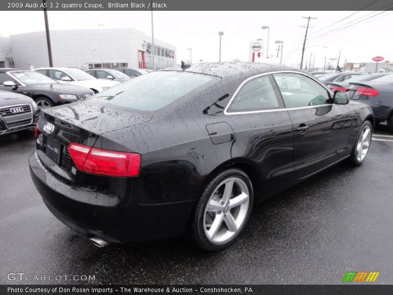 Brilliant Black / Black 2009 Audi A5 3.2 quattro Coupe