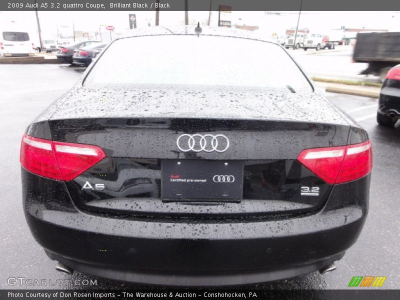 Brilliant Black / Black 2009 Audi A5 3.2 quattro Coupe