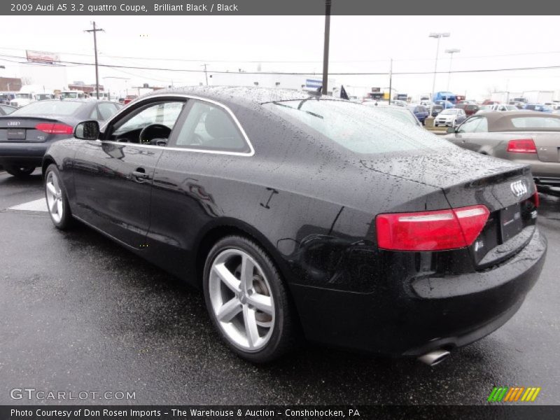 Brilliant Black / Black 2009 Audi A5 3.2 quattro Coupe