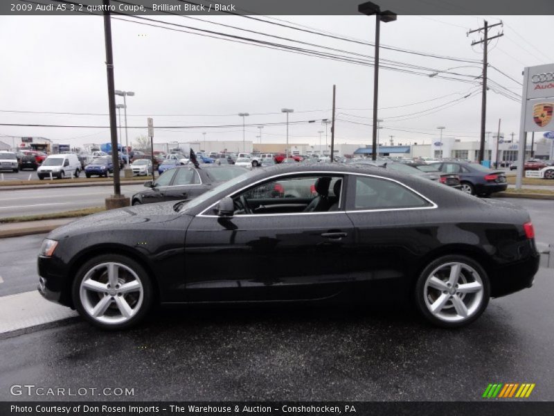Brilliant Black / Black 2009 Audi A5 3.2 quattro Coupe