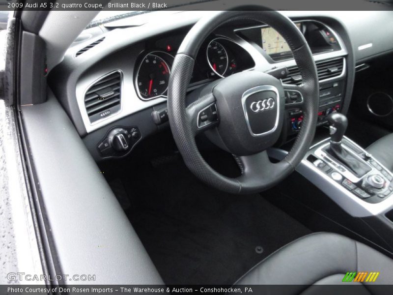 Brilliant Black / Black 2009 Audi A5 3.2 quattro Coupe